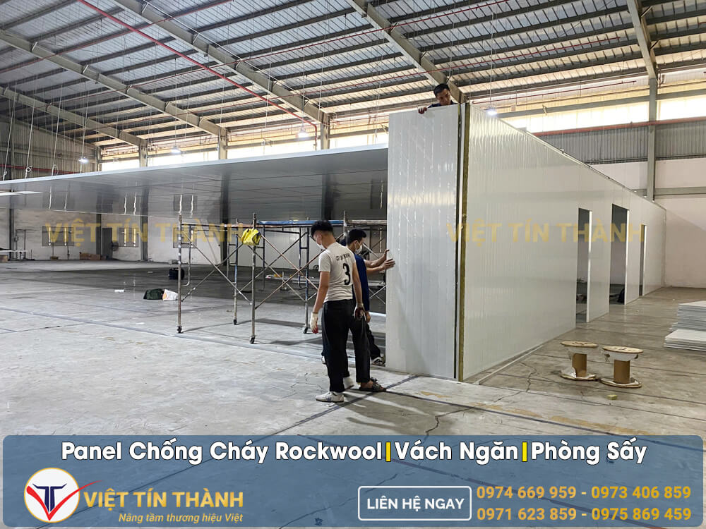 trần vách panel rockwool